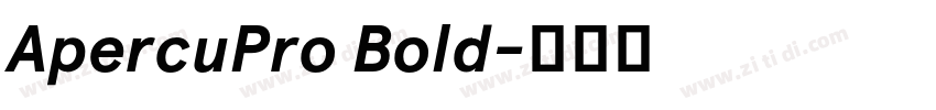 ApercuPro Bold字体转换